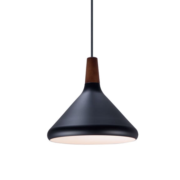 Maxim Lighting Nordic - 7" One Light Pendant, Walnut/Black Finish