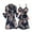 Blue, variant on Lindreshi Lingerie Sets for Women 2pc Set Wireless Rimless Pajamas Lace Nightdress Silk Underwear Women Sleepwear