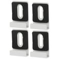 thumbnail image 1 of HONMEET 4 Pcs Pinces Robustes pour Miroir Supports Muraux en Acier Inoxydable Blanc, 1 of 7