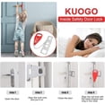 thumbnail image 3 of PORTABLE DOOR LOCKS - 2 Pack Extra Heavy Duty Red Locks for Added Privacy and Security in Hotels and Prevent Unauthorized Access to Travel, Home, Apartments and Schools., 3 of 6
