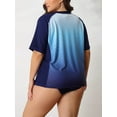 thumbnail image 7 of Sociala Women Plus Size Rash Guard Short Sleeve Swim Shirt Rashguard Swimwear Top, 7 of 7