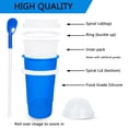 thumbnail image 5 of Color Land Slushy Cup, TIK TOK Slushie Maker Cup Frozen Magic Squeeze Cup, Ice Cream Maker Cup, Cool Stuff Trending Tiktok Artículos caseros DIY Cool Gadgets con tapa y pajita (ROSA), 5 of 5