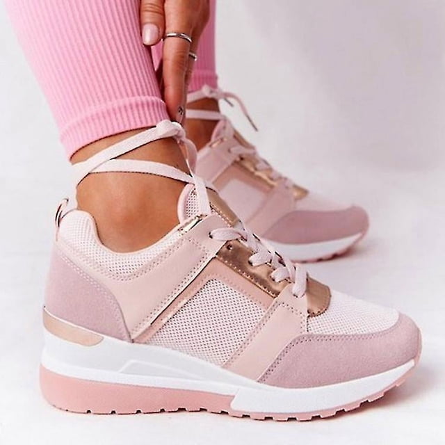 Snickers Sport à Lacets Compensés Chaussures Décontractées Confortables Vulcanisées pour Femmes 1yac