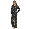 thumbnail image 4 of Matching Pajamas for Couples Bees Stars His and Hers Pajamas Sets Soft Long Sleeve Sleepwea, 4 of 8