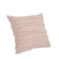 thumbnail image 6 of Ox Bay Sindy 20" x 20" Pink Shag Striped Cotton Adult Decorative Throw Pillow Cover, 6 of 6