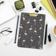 thumbnail image 7 of FMSHPON Flamingo Clipboard Hardboard Wood Nursing Clip Board and Pull for Standard A4 Letter 13x9 inches, 7 of 7