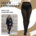 thumbnail image 7 of Plus Size Tights for Women, CaiDieNu Womens Tights, 80D Semi Opaque High Waist Pantyhose, Control Top Plus Size Tights, 2 Pairs, 7 of 7
