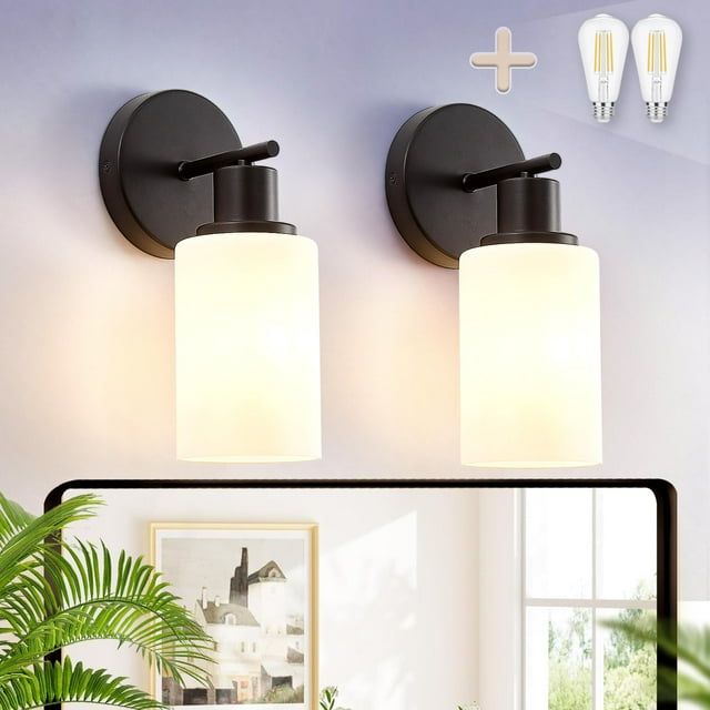 Lámparas de pared DINGLILIGHTING, modernas lámparas de tocador para baño, x2