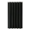 thumbnail image 1 of 1pc Solid Color Shower Curtain Black Waterproof Bathroom Polyester Moisture-proof Partition Curtain with Hook (150x180cm), 1 of 5