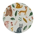thumbnail image 4 of HAOXIT Wild Animal Paradise Table Cloth Round Tablecloth for Dining Room, Party, Banquet 42-46, 4 of 8