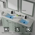 thumbnail image 5 of Eclife 60" Freestanding Double Sink Bathroom Vanity with Integrated Sink Top and Faucet, Hand Painted Bathroom Vanity Cabinet, Spacious Storage, 5 of 11