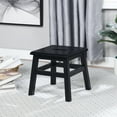 thumbnail image 2 of eHemco Solid Hardwood Wooden Step Stool for Adults and Kids, 12.25 Inches Height, Black, 2 of 5