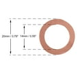 thumbnail image 2 of 30pcs Copper Crush Washer Flat Sealing Gasket Ring Spacer for Car 14 x 20 x 1.5mm, 2 of 3