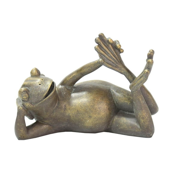 Bronze Yoga Frog Statue Decorative for Garden Decor