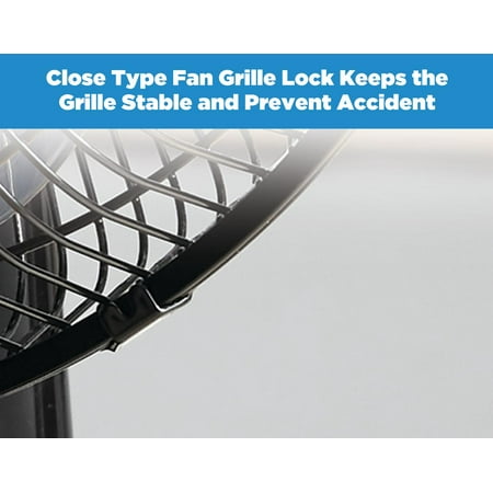 Mainstays 12-Inch Black Table Fan with 3-Speed Settings and Oscillation