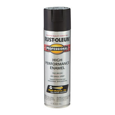 Rust-oleum Professional Flat Black Spray Paint 15 Oz. - Case Of: 1 