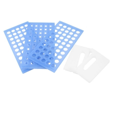 Test Tube Holder Unique Bargains Plastic Rectangular 50 Positions Laboratory Test Tube Holder Stand Blue ()