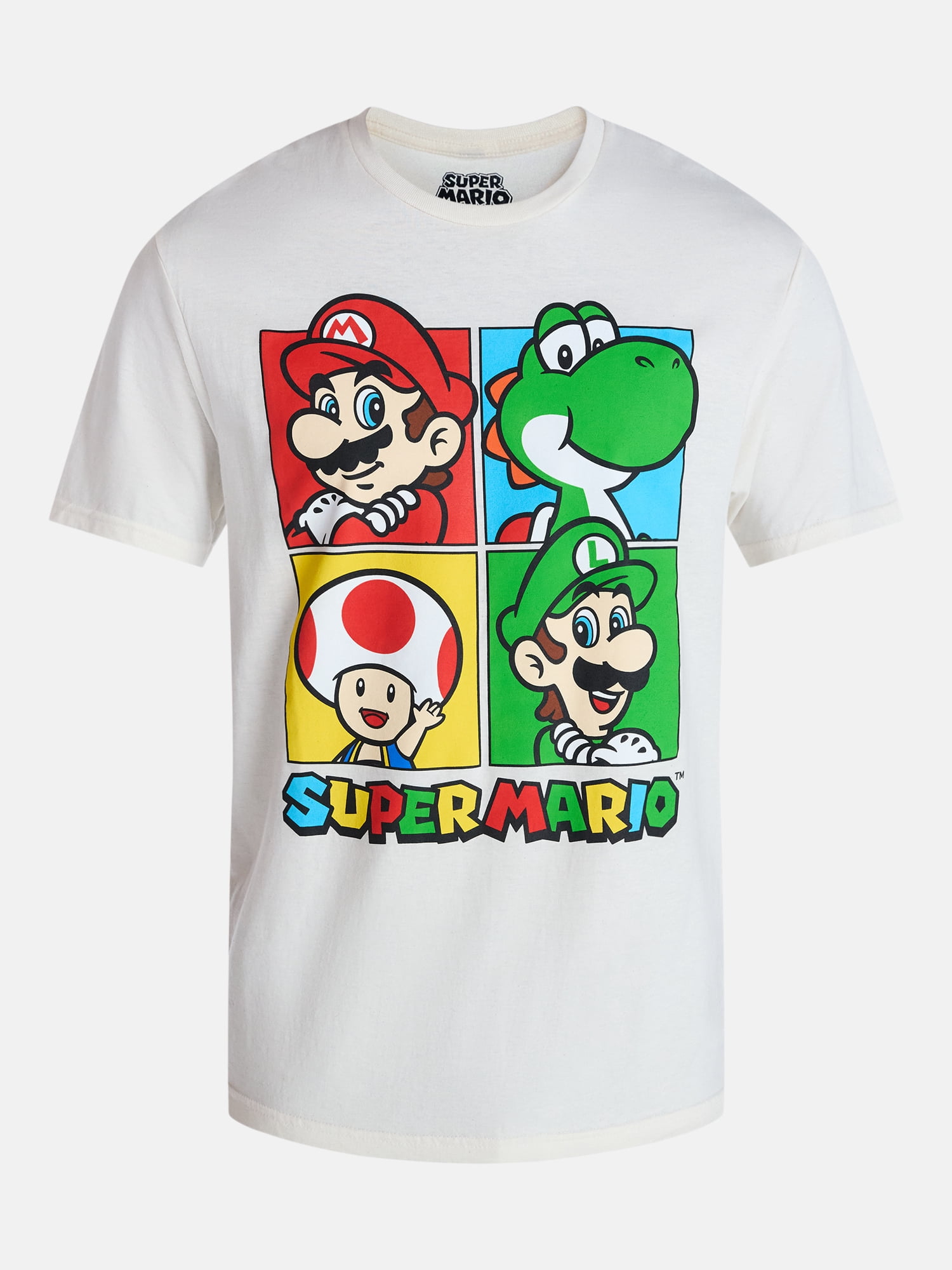 Super Mario Buddies 4 Square Men’s Graphic Tee, Sizes S-3XL