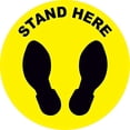 thumbnail image 2 of Stand Here Sign N 6'' Round Vinyl Adhesive, 2 of 4