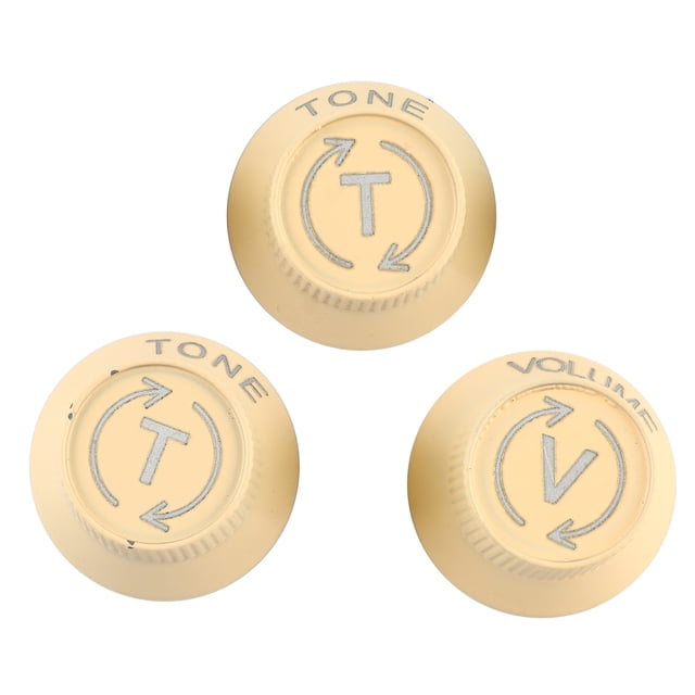 Accessoire de Guitare Électrique, 3 Pcs Boutons de Contrôle du Volume de Guitare en Métal, Performance Inégalée