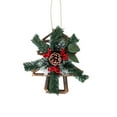 thumbnail image 2 of Hogar y cocina, Decoración del hogar, 1 pieza de adornos navideños - Mini corona colgante de hojas de pino y frutos rojos - Adornos para colgar en la pared - Adornos para fiestas navideñas, Colgantes, 2 of 6