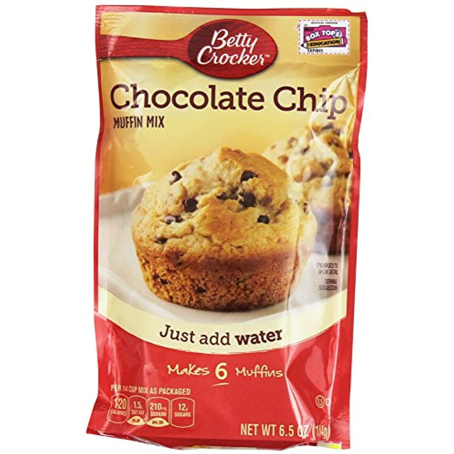 Betty Crocker Muffin Mix Chocolate Chip 6.5 Oz 12 Packs