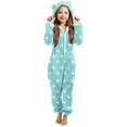 thumbnail image 1 of Pyjama une-Pièce à Capuche à Manches Longues pour Filles, Pyjama d'Hiver Décontracté et Chaud, 1 of 5