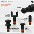 thumbnail image 3 of Sharper Image® Powerboost® Deep Tissue Percussion Massager Full Body Massage Gun, with 5 Interchangeable Attachments, Black, 3 of 14
