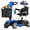 blue, variant on TieTie 4-Wheel Mobility Scooter for Adults & Seniors, Foldable, 250W Motor, Long Battery Life, Comfort Swivel Seat, Detachable Basket, USB Port & LED Light, 265 lbs Capacity, Blue