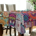 thumbnail image 3 of 54"x72" Mexican Talavera Tablecloth, Waterproof Washable Polyester Square Table Cover, Durable Tablecloth for Kitchen Dining Table Party Decor, 3 of 7