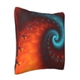 thumbnail image 2 of ZICANCN Orange Swirl Fractal Decorative Throw Pillow Covers, Bed Couch Sofa Decorative Knit Pillow Covers for Living Room Farmhouse, 26"x26", 2 of 8