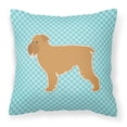 thumbnail image 2 of Carolines Treasures BB3640PW1818 Brussels Griffon Checkerboard Pink Fabric Decorative Pillow, 2 of 5