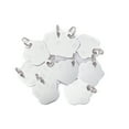 thumbnail image 4 of 60Pcs 2 Style Aluminum Alloy Pendants Pet Dog and Cat Tags Dog Paw Prints Charms Iron Split Key Rings Silver 35x33x1mm Hole: 3.7mm 15x22mm 30pcs/style, 4 of 7