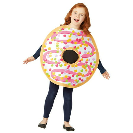 White Frosted Donut Child Halloween Costume, One Size,