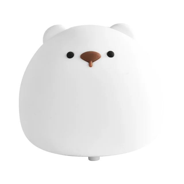 College Student Gifts - Cartoon Bear Nightlight Bedside Lamp for Boy Girl Soft Small Night Light Settings Boy Girl Room