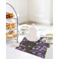 thumbnail image 4 of Purple Flowers Kitchen Dish Towels for Drying Dishes Set of 2, Butterfly Spring Floral Wooden Farmhouse Waffle Weave Microfiber Hand Tea Bathroom Towels Quick Dry & Absorbent Towel 12x12, 4 of 7