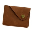 thumbnail image 2 of Cartera tarjetero, pequeño estuche de regalo para hombres y mujeres, estilo vintage, compacto, de piel sintética. Marrón, 2 of 9