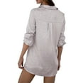 thumbnail image 5 of Gray Women Shirts, Women'S Satin Button Down Shirts Roll Up Long Sleeve Lapel V Neck Printed Casual Work Blouses Tops,Women Shirts XL, 5 of 7