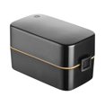 thumbnail image 1 of Naiovety Fiambrera Food Fresh Keep Container Bento Cajas de horno de microondas de doble capa Mostrada Negro, 1 of 6