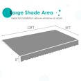 thumbnail image 2 of AECOJOY 13x8FT Outdoor Awning, Patio Sun/Rain Shelter w/Manual Crank, Grey, 2 of 7