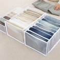 thumbnail image 4 of Caja de almacenamiento con cajones con compartimentos para vaqueros, armario, cajón, divisor de malla, para vaqueros, blanco, 7 rejillas, 4 of 5