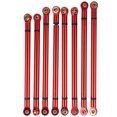 thumbnail image 3 of Kit de varilla de tracción de Metal de 8 uds, piezas modificadas mejoradas para coche de oruga de simulación Aixal SCX10 1/10, Rojo, 3 of 10