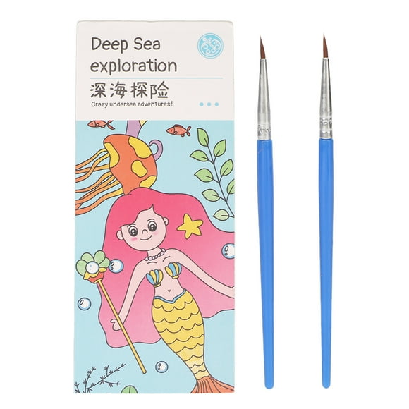 Pocket Painting Book Cartoon Theme Color Recognition Hand Eye Coordination Water Coloring Book for Kids Kindergarten Deep Sea