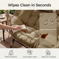 thumbnail image 6 of RADIATA Double Egg Chair Outdoor, Patio Oversized Egg Chair with Footrests, Wicker Basket Chair for Porch or Garden, Brown, 6 of 9