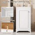 thumbnail image 3 of GZXS 20" White Bathroom Vanity with Ceramic Sink, Modern Bathroom Cabinet with Adjustable Shelf, Freestanding Storage Cabinet with Basin Combo Set, 3 of 10