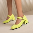 thumbnail image 2 of KELINFONG Women's Dress Mary Jane Shoes Low Block Heels Closed Round Toe Office Work Wedding Pumps, 2 of 7
