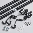thumbnail image 2 of Muuphra Classic 1" Matte Black Metal Twist Cage Single Curtain Rods,16"-47", 2 of 8