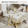 thumbnail image 6 of Tribesigns Square Dining Table for 2, 31.5" Industrial Dinner Table with Metal Base, 6 of 7