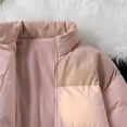 thumbnail image 4 of Bovxnpu Winter Coats for Women, Women's Down Jackets Solid Color Zip Up Stand Collar Cotton Coat with Pockets No Hood Casual Warm Winter Clothing, 4 of 6