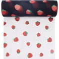 thumbnail image 1 of Rollo de tela de tul de 7,8" x 9,8 yardas (29,5 pies) con decoración de fresas brillantes, tela de red de organza negra con purpurina, 1 of 6